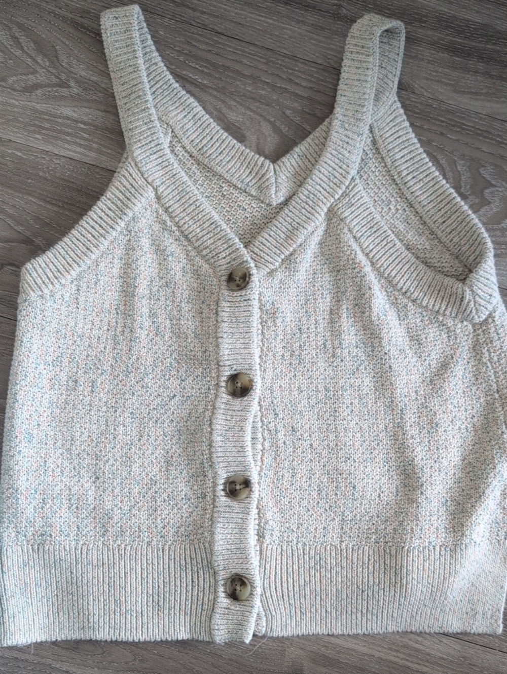 Madewell Knit Sweater Button Tank Top